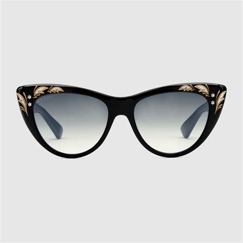 gucci circle frame sunglasses|gucci oversized cat eye sunglasses.